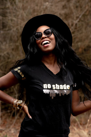SUNNY DETROIT METALLIC GOLD NO SHADE WOMENS V-NECK